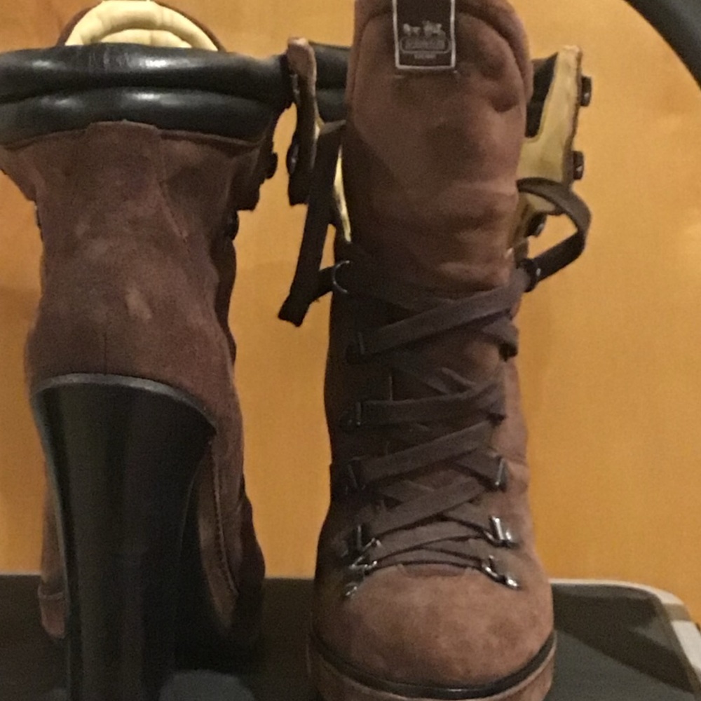 Coach suede hiker boots